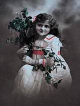 3 Antique Vintage Netherlands Postcards Dutch Girl with Flowers Dresses Curls - £22.09 GBP