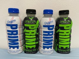 Prime Hydration Drink LA Dodgers Limited Edition And Glowberry Logan Paul 4 Pack - £30.92 GBP