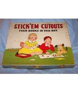 Vintage 1939 Boxed Stick &#39;Em Cutouts-4 Uncut Books-Platt &amp; Munk-No. 128 - $374.40 MXN