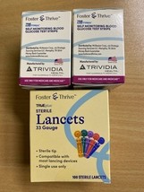 100 Blood Glucose Test Strips &amp; 100 Lancets True Metrix Foster &amp; Thrive ... - $28.00 CAD