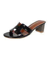 Helena|5118 Wo’s Boutique Fashion Textured Vamp Block Heeled Mules Slide... - $911.41 MXN