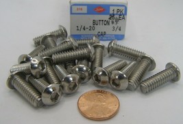 Standard Fastenings Button Socket Cap Screws 1/4-20 3/4 316 Stainless 19... - £7.18 GBP