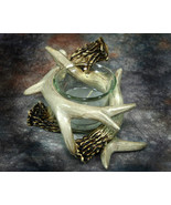 Deer Antler Tea Light Holder Country Western Lodge - $206.91 MXN