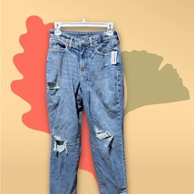 Old Navy Curvy OG Loose High Rise Secret Smooth Pockets Distressed Jeans Size 6 - £15.55 GBP