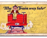 Fumetto Hobo Vagabondo Equitazione Rails My Treno Was Late 1906 Udb Post... - $5.08