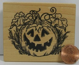 Halloween Rubber Stamp PSX Pumpkin 1988 F-967 2-3/4X2-1/4&quot;   B9S - $5.89