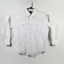 Vtg H Bar C California Ranchwear White Pearl Snap Shirt Mens XL or XXL L... - $49.45