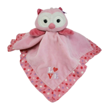 Garanimals Baby Pink Owl Love Security Blanket Stuffed Animal Plush Rattle Soft - £44.33 GBP