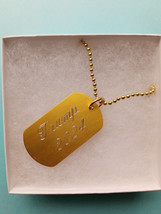 Trump 2024 Engraved Aluminum Gold Color Pendant - £5.93 GBP