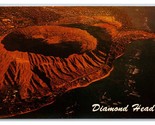 Aerial View Diamond Head Oahu Hawaii HI UNP Chrome Postcard U10 - $3.91
