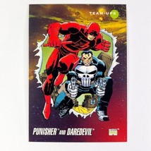 Punisher Daredevil Marvel Impel 1992 Team-Ups Card #92 Series 3 MCU Comi... - $1.97