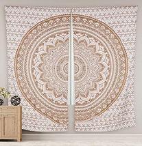 Traditional Jaipur Ombre Mandala Curtain Boho Window Treatment Set Door Hanging  - £22.15 GBP