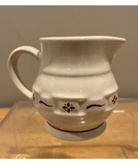 Longaberger Pottery Woven Traditions Heritage Red Creamer - $19.79