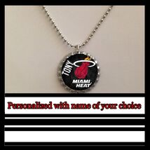 Miami Heat personalized necklace with name of your choice great gift favor - $7.69