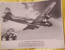 Vtg Photo 1946 Douglas DC4 MAINLINER  230 MPH - $184.88 MXN