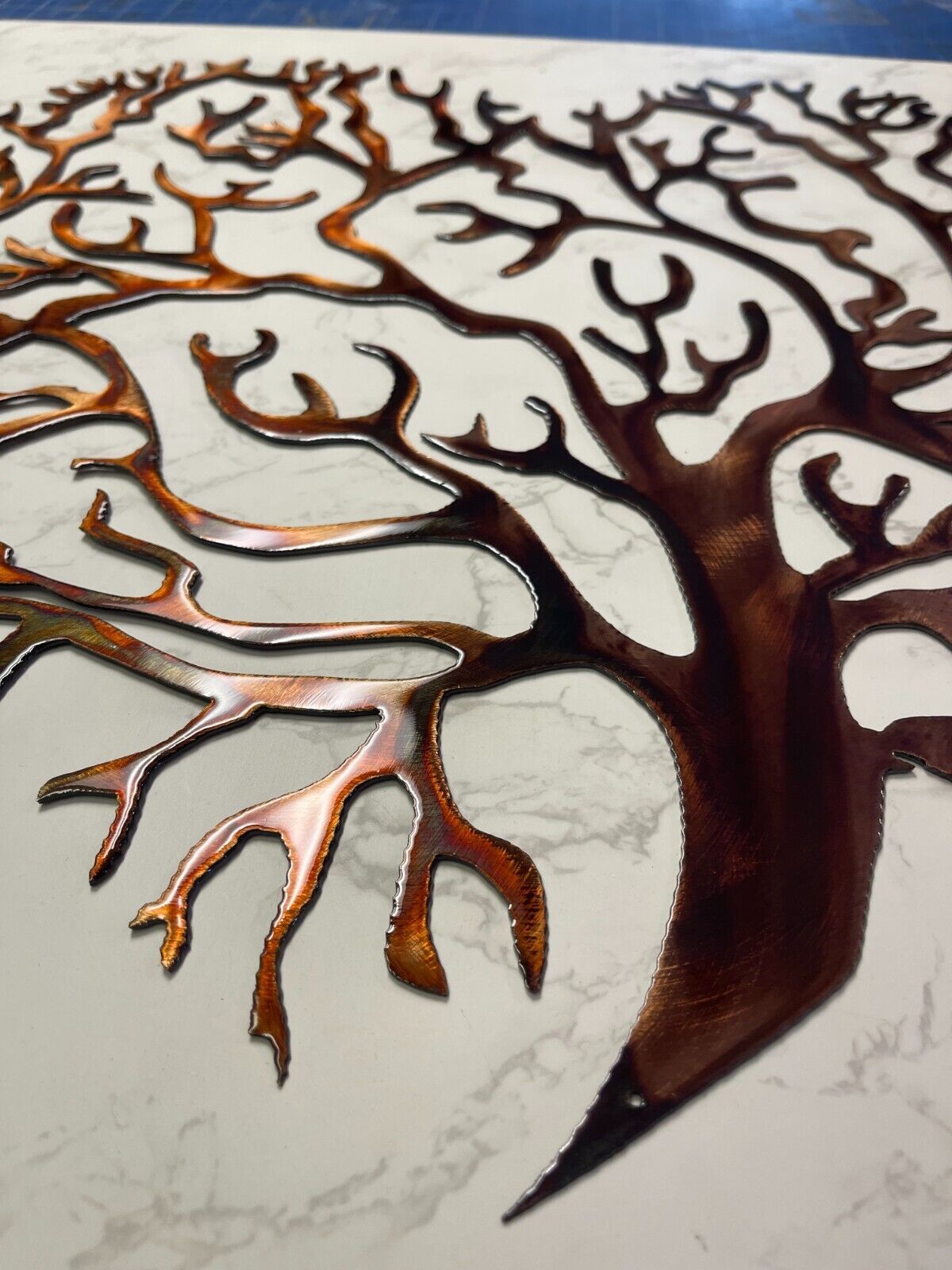 Living Tree Coral Branch Heart Metal Wall Art Decor Copper/Bronze 20" Item image 8