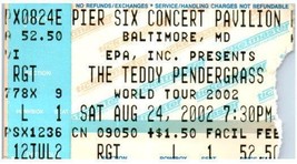 Teddy Pendergrass Ticket Stub August 24 2002 Baltimore Maryland - $15.83