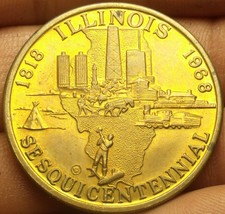 Illinois 1968 Sesquicentennial Celebration Medallion~38.5mm - $6.85