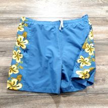 Bungalow Brand Mens Large Swim Trunks Suit Vacation Beach Pool Party Blu... - £11.59 GBP