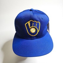 Vintage Milwaukee Brewers Blue Snapback Hat Cap Youngan 90s NWT NEW - £27.11 GBP