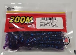 Zoom 001003 U-Tale Worm 6 3/4 Inch Fishing Lure 20 Per Package Electric Blue - £5.47 GBP