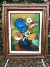 Montoya Original 1960s Modern Abstract Floral Vintage Impressionist Still Life - $540.00