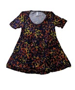 NWT Womens Top Shirt Purple Yellow Orange Lularoe ClassicT XXS Polyester... - $89.67 MXN