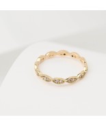 14k Gold Ring Women-Solid Gold Band Ring-Dainty Gold Ring-CZ Gold Ring W... - $295.00