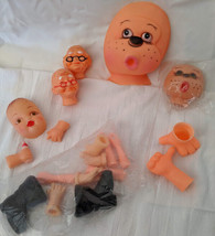 Vintage Mixed LOT Celluloid Craft Teddy Bear Doll Faces Masks heads body parts - £7.89 GBP