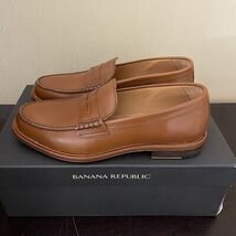 Banana Republic Leather Penny Loafer Cognac Brown Handmade 9.5 585521001 - $89.09