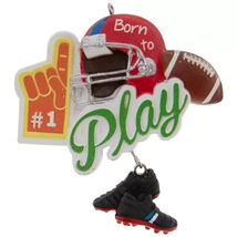 The Christmas Shoppe Born To Play Football Ornament - $16.82