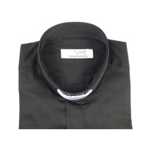 Mens CEREMONIA Clergy Pastor Priest Shirt 100% Cotton Turkey #stn 15 HYB Black image 4