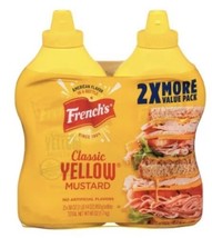 2 PACK French&#39;s 100% Natural Classic Yellow Mustard (30 oz., 2 pk.) - £15.78 GBP