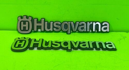 Genuine Husqvarna Silver Hood Emblem 532403378 2 pack - $9.89
