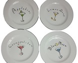 Pottery Barn Martini Cocktail 8 Inch Plates Set Of 4  - $24.50