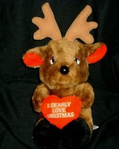 12&quot; VINTAGE HOUSE OF LLOYD I DEARLY LOVE CHRISTMAS STUFFED ANIMAL PLUSH ... - £18.63 GBP