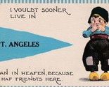 Vintage Bande-Dessinée Carte Postale I Voldt Sooner Live En Pt. Angeles ... - $7.13
