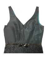 NEW Laundry by Shelli Segal Sleeveless Beaded Silk Dress Spirals Bow Tea... - £68.22 GBP