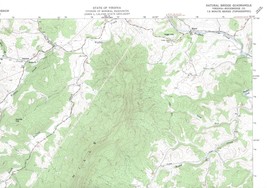 Natural Bridge Quadrangle Virginia 1961 USGS Topo Map 7.5 Minute Topographic - £18.53 GBP