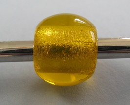 Yellow Gold Glass Bead European European Bead Biagi - $8.00