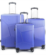 Luggage 3 Piece Set 360 Dual Spinning Spinner Hardshell Lock 20&quot; 24&quot; 28&quot;... - $188.80 CAD