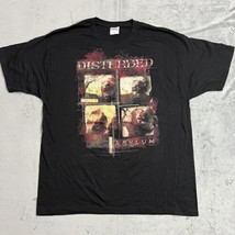 Disturbed Asylum Demon Face The Guy T Shirt Size Medium Black 2010 Double Sided - $23.96