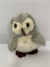 K&amp;M Wild Republic mini gray spotted owl small plush stuffed animal toy - £7.88 GBP