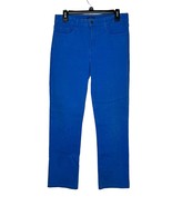 NYDJ Women Jeans Straight Leg Mid-Rise Stretch Solid Dark Blue Size 12 - £15.77 GBP