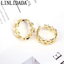 8Pcs, Wholesale Fashion Gold Color Jewelry Simple Hollow Star Rings for Women Gi - £24.44 GBP