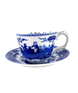 Spode Blue Room Girl at Well Pattern Teacup &amp; Saucer NWT - £19.95 GBP