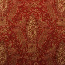 Waverly Jewel Tower Masala Red Paisley Bird Multipurpose Fabric By Yard 54&quot;W - £11.14 GBP