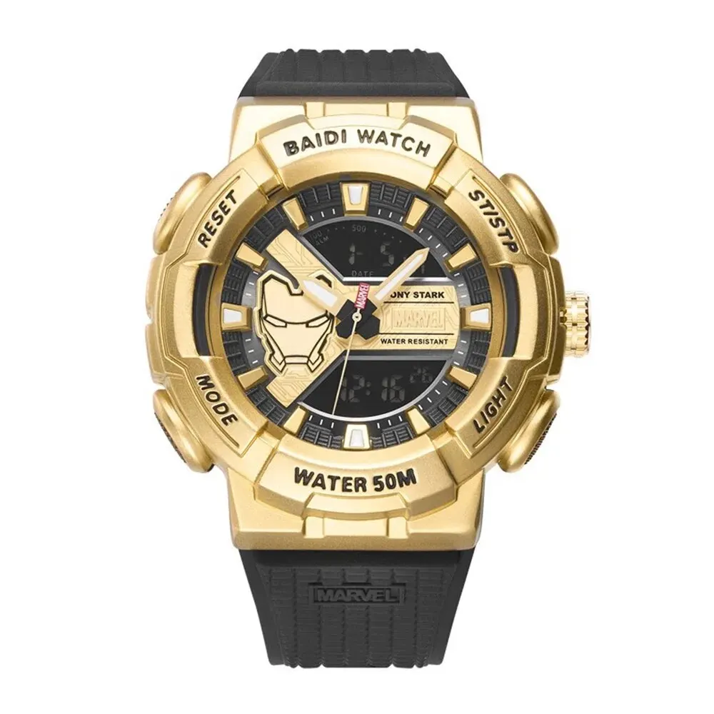 Marvel Sporty Watch Waterproof Alarm Clock Luminous Clock Multifunctiona... - $143.21