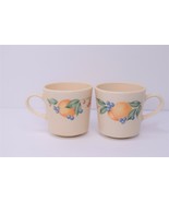 Set of 2 Corning Ware Abundance Coffee/Tea Cup Mug Peaches &amp; Fruit - $15.09 CAD
