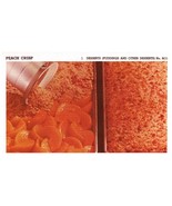 Vintage 1950 Peach Crisp Recipe Print Cover 5x8 Crafts Decor - €17,22 EUR